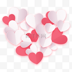 心形叠加图片_情人节浪漫可爱叠加的心心形png图