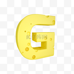 C4D创意奶酪字母G装饰