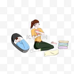 睡觉婴儿图片_母婴人物和婴儿衣服