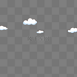 白云飘飘图片_卡通手绘白云飘飘