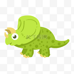 绿色的动物恐龙插画