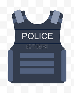 名族服装图片_手绘警察防弹衣插画