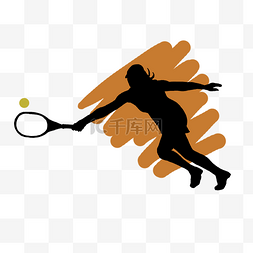 打网球运动黑色女孩