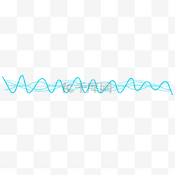 音色波形图图片_蓝色波形图免抠素材