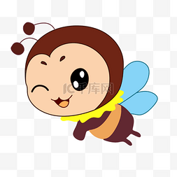 小蜜蜂翅膀图片_手绘可爱小蜜蜂插画