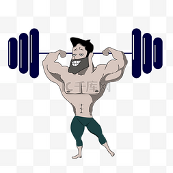健身房海报图片_运动健身举重的男人ai素材