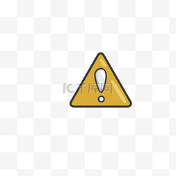 电梯内警示图片_感叹号三角形黄色警告牌卡通