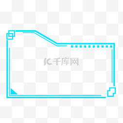 浅蓝色矢量智能风格边框