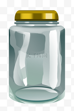 玻璃瓶子插画图片_罐头玻璃瓶子插画
