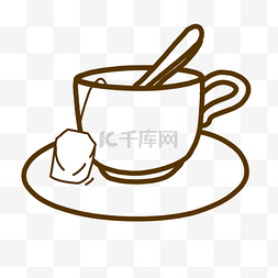 咖啡杯渍图片_茶杯简笔画