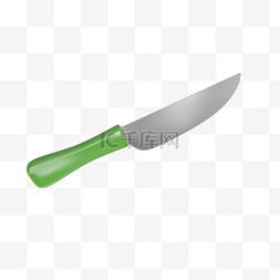 冰轮用的匕首图片_绿色插图刀具用品