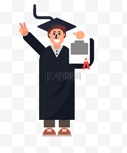 红色的博士帽图片_毕业季人物博士帽毕业典礼素材