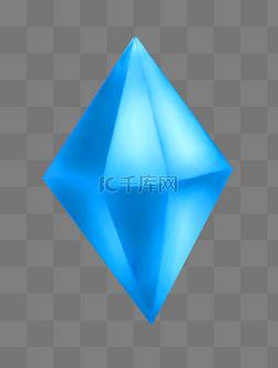  菱形蓝色宝石