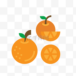 夏季香橙切面图标