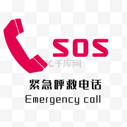 SOS求救电话PNG下载