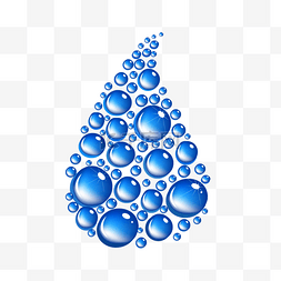 一滴蓝色创意水滴