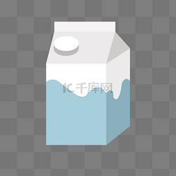牛奶矢量图图片_灰色扁平化牛奶元素