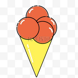 冰淇淋圆形图片_手绘可爱的冰淇淋食物