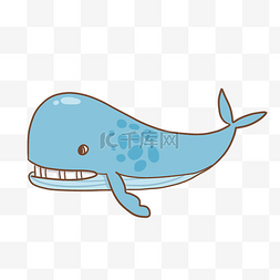 海洋动物鲸鱼插画