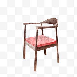 家居插画图片_红色的凳子手绘插画