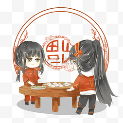 萌萌哒女生图片_新年女孩新春