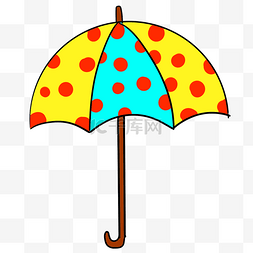 可爱手绘雨伞图片_彩色手绘雨伞