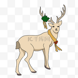 圣诞节动物矢量图图片_圣诞节麋鹿矢量图
