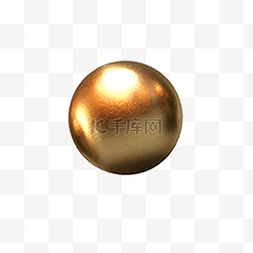 金色圆弧圆球元素