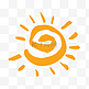 橙色螺旋太阳免抠图