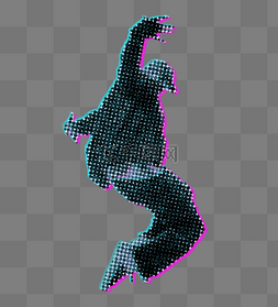 音抖图片_街舞男孩故障风格抖音