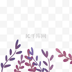 psd环保海报图片_紫色藤蔓叶子