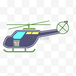 军事直升飞机插画