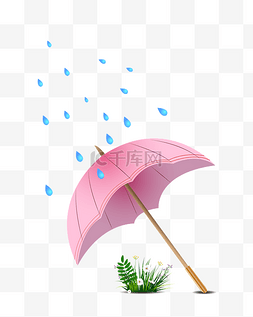 顶视图矢量图片_矢量手绘卡通雨伞