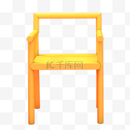 黄色木椅 