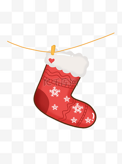 手绘圣诞节装饰可爱圣诞袜素材元