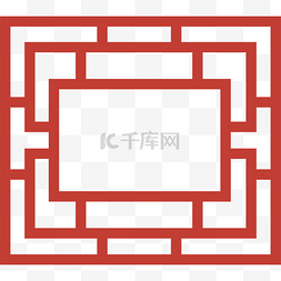 中国风传统喜庆红色边框