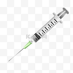 医生医疗用品图片_卡通绿色针头针管