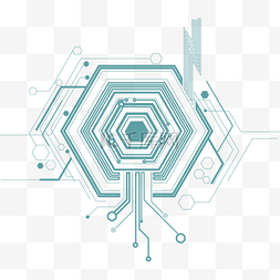 六边形不规则图片_不规则科技创新创意线条圆圈图案