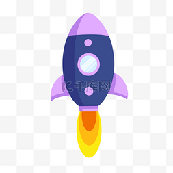 发射火箭宇宙飞船图片_卡通可爱火箭插画