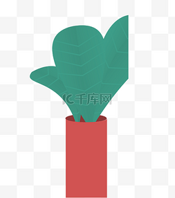 植物多色组合图片_手绘绿色植物矢量图免扣元素