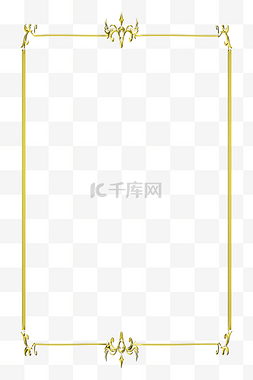 免费海报边框图片_精致矢量可编辑金色边框