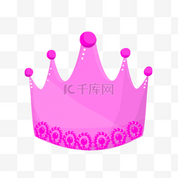 卡通皇冠粉色图片_粉色的皇冠装插画