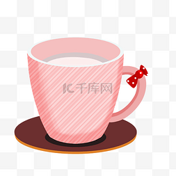插画奶茶图片_粉色的奶茶杯子插画