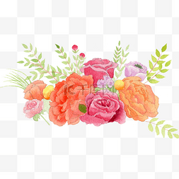 水彩矢量图案图片_水彩花朵装饰图案小清新彩鲜花