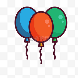 网页电商设计图片_气球矢量插画PNG