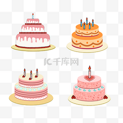 生日蛋糕樱桃图片_可爱草莓蛋糕素材