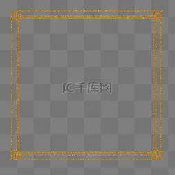 古典边框素材图片_中国风古典砂金流行边框免抠图