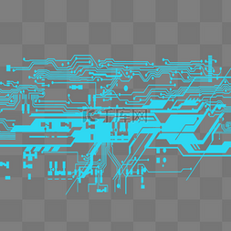 科技感线条线路板元素