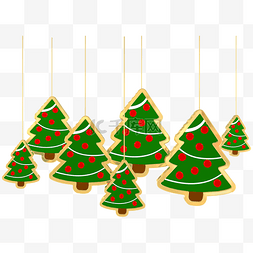 圣诞夜装饰图片_圣诞节圣诞树C4D立体金边挂饰装饰