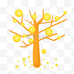 金币树黄色钱币
